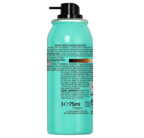 Xịt Phủ Bạc Tạm Thời L'Oréal Paris Magic Retouch Màu Nâu Đậm 75ml - Che Phủ Tóc Bạc Nhanh Chóng Và Dễ Dàng