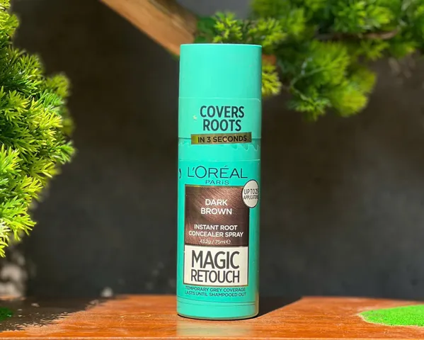 Xịt Phủ Bạc Tạm Thời L'Oréal Paris Magic Retouch Màu Nâu Đậm 75ml - Che Phủ Tóc Bạc Nhanh Chóng Và Dễ Dàng