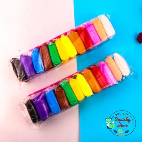 Combo 12 Đất Sét Tự Khô Nhật Bản SMARTKIDS - Đồ Chơi Sáng Tạo Siêu Nhẹ An Toàn Cho Bé, Phù Hợp Tạo Butter Slime
