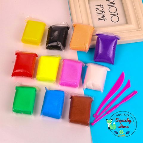 Combo 12 Đất Sét Tự Khô Nhật Bản SMARTKIDS - Đồ Chơi Sáng Tạo Siêu Nhẹ An Toàn Cho Bé, Phù Hợp Tạo Butter Slime