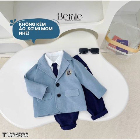Set Vest BENIE Bé Trai Size 8-11kg Kèm Cà Vạt - Thời Trang Dễ Thương Cho Bé, Phong Cách Sang Trọng, Cute Xỉu