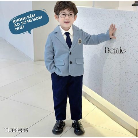 Set Vest BENIE Bé Trai Size 8-11kg Kèm Cà Vạt - Thời Trang Dễ Thương Cho Bé, Phong Cách Sang Trọng, Cute Xỉu
