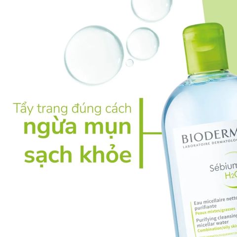 Nước Tẩy Trang Bioderma Sensibio H2O Micellar Water Xanh 500ml - Tẩy Trang Nhẹ Nhàng, Làm Sạch Sâu Da Nhạy Cảm Chính Hãng