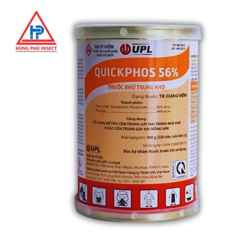 Thuốc Xông Diệt Mọt Nông Sản QUICKPHOS 56% - 1Kg (16 Tuýt, 1 Tuýt 20 Viên) Chuyên Dùng Cho  Diệt Mọt Gạo, Lúa, Thóc Nhập Khẩu Ấn Độ