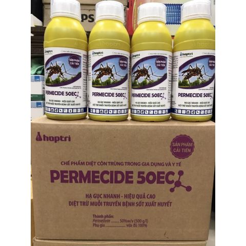 Permethrin 50EC 1 Lít - Thuốc Diệt Côn Trùng Nhũ Đậm Đặc, Hiệu Quả Diệt Muỗi, Ruồi, Gián, Kiến Và Các Loại Côn Trùng Khác