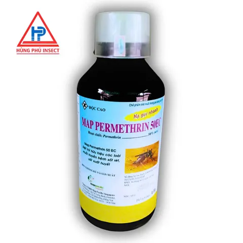 Thuốc Diệt Muỗi và Côn Trùng MAP Permethrin 50EC 1L - Hiệu Quả Chống Muỗi, Ruồi, Gián, An Toàn Sử Dụng Tại Nhà và Nông Nghiệp