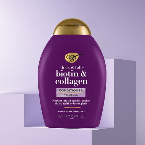 Dầu Xả Biotin & Collagen OGX 385ml - Tăng Độ Phồng, Phục Hồi Tóc Mỏng, Dưỡng Tóc Mềm Mượt Cao Cấp Chính Hãng Mỹ