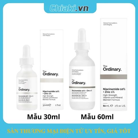 Serum The Ordinary Niacinamide 10% + Zinc 1% Chống Viêm 30ml - Giải Pháp Tốt Nhất Cho Da Dầu Mụn Chính Hãng