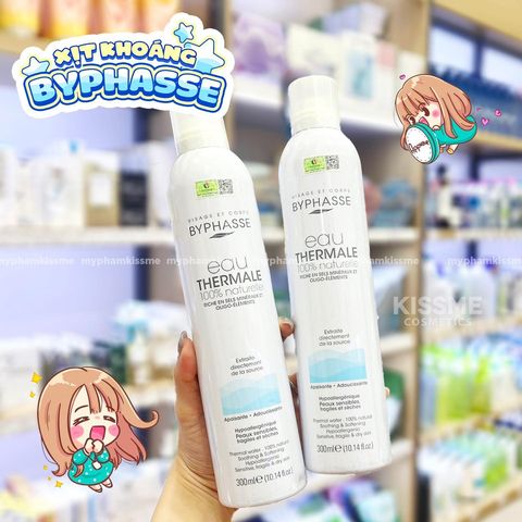 Xịt Khoáng Cấp Ẩm Byphasse Eau Thermale 100% Tự Nhiên - Sản Phẩm Chăm Sóc Da An Toàn Dành Cho Mọi Loại Da