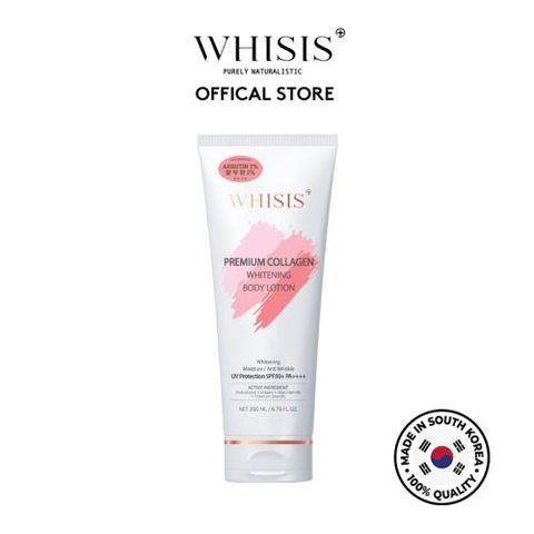 Kem Dưỡng Thể Trắng Da Chống Nắng WHISIS Premium Collagen 200ml - Dưỡng ẩm, làm trắng, bảo vệ da khỏi tia UV - Sản phẩm 