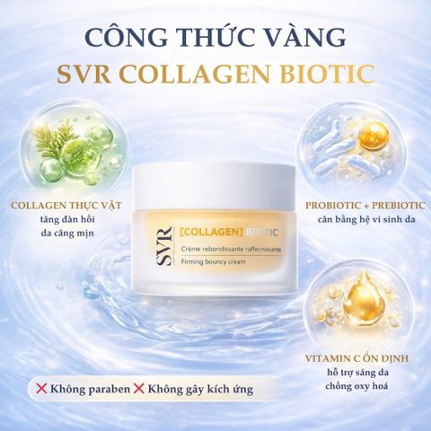 SVR Collagen Biotic Cream 50ml - Kem Dưỡng Tăng Cường Collagen, Căng Mịn Da, Hỗ Trợ Da Lão Hóa, Dưỡng Ẩm Tối Ưu