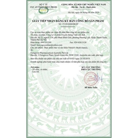Vitamin Tổng Hợp Nature's Way Complete Daily Multivitamin Úc - Hỗ Trợ Năng Lượng & Chống Oxy Hóa - 200 Viên