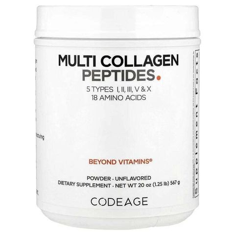 Bột Peptide Collagen Đa Thành Phần Codeage 20oz - Cải Thiện Độ Đàn Hồi, Giảm Nếp Nhăn, Tăng Cường Sức Khỏe Da, Tóc, Xương Khớp