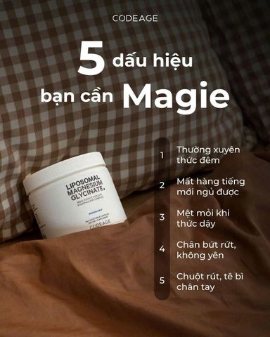 Viên Bổ Sung Magie Codeage Liposomal Magnesium Glycinate 240 Viên - Hỗ Trợ Cơ Bắp, Thần Kinh, Hệ Miễn Dịch, Thuần Chay USA