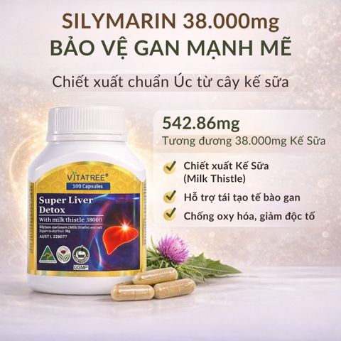 Viên Uống Vitatree Super Liver 100 Viên - Hỗ Trợ Chức Năng Gan, Thanh Lọc Tự Nhiên Từ Úc - Dành Cho Người Uống Bia Rượu, Sinh Hoạt Thất Thường