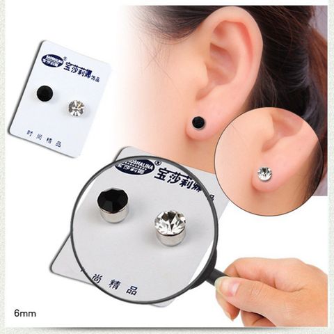 Khuyên Tai Nam Châm Unisex Không Cần Bấm Lỗ – Hoa Tai Kim Cương Phong Cách, Dành Cho Người Không Có Lỗ Tai (Set 2 chiếc)