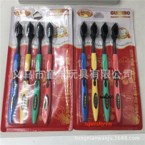 Bộ 4 Bàn Chải Đánh Răng Than Hoạt Tính Hàn Quốc T21 - Lông Mềm, Sạch Sâu, An Toàn Cho Cả Gia Đình