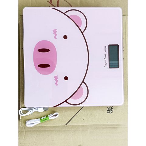Cân Điện Tử Hình Heo Hồng Mini Sạc USB - Cân Sức Khỏe Tối Đa 180KG, Bảo Hành 1 Năm, Dễ Thương Cho Gia Đình