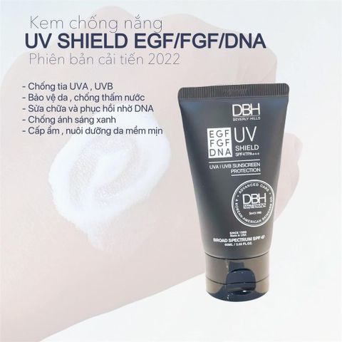 Kem Chống Nắng DBH EGF FGF DNA UV Shield SPF47+/PA+++ 60ml - Bảo Vệ Da Tối Ưu, Không Nhờn Rít, Phù Hợp Mọi Loại Da