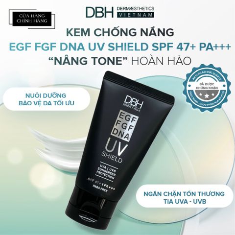 Kem Chống Nắng DBH EGF UV Shield SPF50 PA+++ 60ml - Bảo vệ da hoàn hảo, giữ ẩm, tái tạo da, an toàn cho mọi loại da