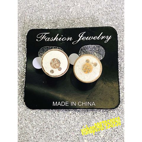 Khuyên tai LED phát sáng độc đáo hình tròn - Bông tai thời trang nữ đẹp, đá Rhinestone ấn tượng