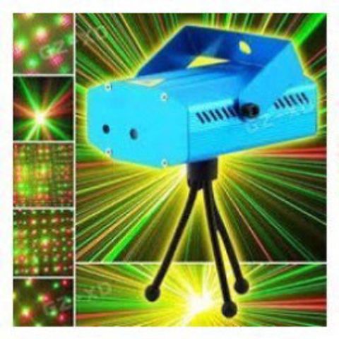 Đèn Laser Mini 6 Trong 1 - Đèn Chiếu Sân Khấu Vũ Trường Trang Trí Karaoke, Tiệc Cưới, Sinh Nhật, Tia Laze Đỏ & Xanh Hấp Dẫn