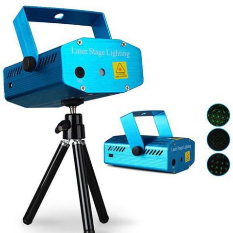 Đèn Laser Mini 6 Trong 1 - Đèn Chiếu Sân Khấu Vũ Trường Trang Trí Karaoke, Tiệc Cưới, Sinh Nhật, Tia Laze Đỏ & Xanh Hấp Dẫn