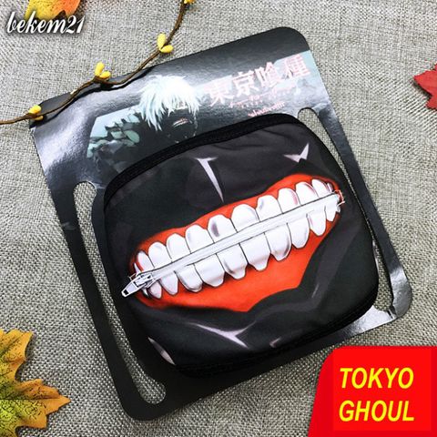 Khẩu Trang Vải Cotton In Hình Hàm Răng Tokyo Ghoul - Khẩu Trang Anime Độc Đáo Unisex Cho Fan Hâm Mộ