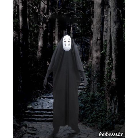Bộ đồ Vô Diện Cosplay Nhân Vật Hoạt Hình Nhật Bản - Áo Choàng, Mặt Nạ, Găng Tay Cho Trẻ Em và Người Lớn - Đủ Size, Chất Liệu Cao Cấp