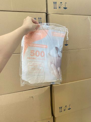 Bông Tẩy Trang S Care Cotton Demaquillant - 500 Miếng Chất Liệu Cotton Mềm Mại, An Toàn Cho Da Nhạy Cảm, Tẩy Trang Hiệu Quả