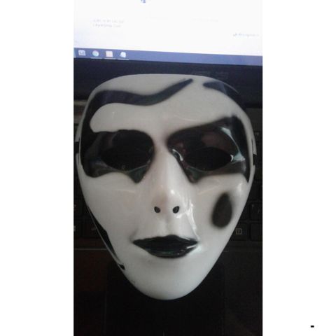 Mặt Nạ Jabbawockeez Vẽ Giọt Nước - Phụ Kiện Halloween Độc Đáo Họa Tiết Trắng Đen, Đồ Hóa Trang Kinh Dị cho Fan Phim Scream