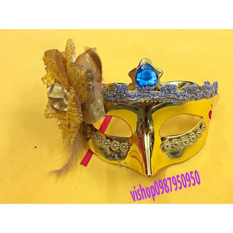 Mặt Nạ Nửa Mặt Lông Vũ Halloween Sang Trọng - Hóa Trang Dạ Hội Chi Tiết 2029 - Phụ Kiện Cosplay Đẳng Cấp