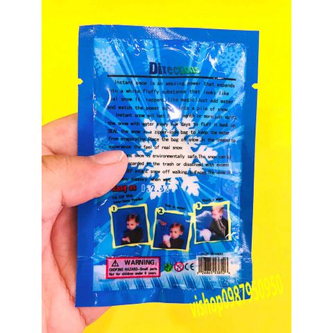 Tuyết Nhân Tạo Làm Slime - Gói Tuyết Nguyên Liệu Xanh Bông Bạc Để Trang Trí Giáng Sinh và Sáng Tạo Cloud Slime 8g
