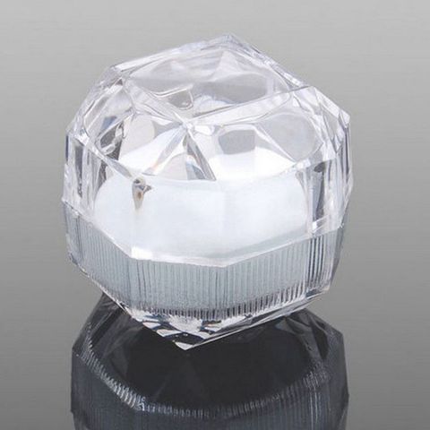 Hộp đựng nhẫn acrylic trong suốt - Trưng bày trang sức, lưu trữ và quà tặng tiện ích - Thiết kế đơn giản và gọn gàng