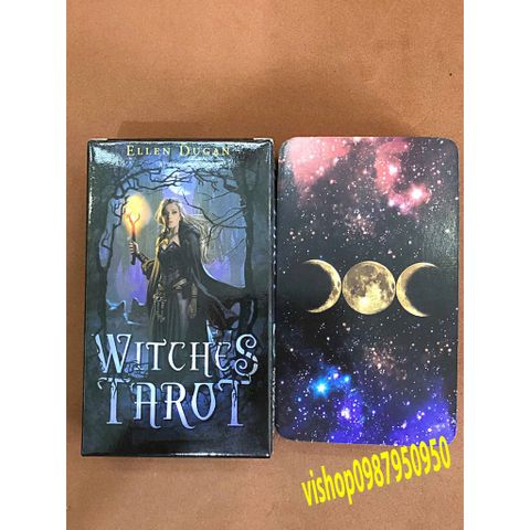 Bộ Bài Tarot Witches H3 - 78 Lá Bài Đẹp của Ellen Dugan - Dự Đoán Phong Thủy, Phù Thủy Châu Âu, Bói Bài Huyền Bí