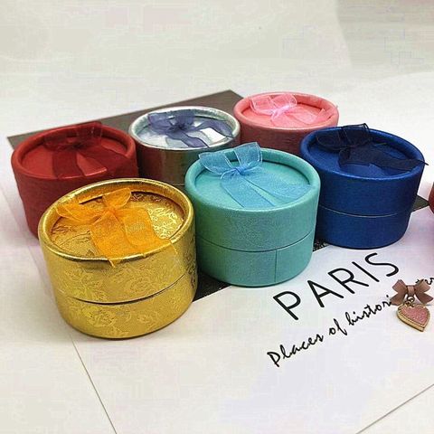 Combo 30 Hộp Tròn Đựng Nhẫn Gấm Nơ Cao Cấp - Hộp Đựng Trang Sức Đa Dạng Màu Sắc Tiện Dụng cho Dây Chuyền và Bông Tai