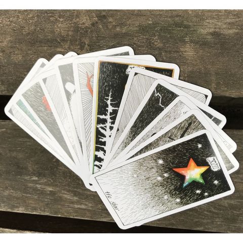 Bộ Bài The Wild Unknown Tarot - Thẻ Bài Dự Đoán Vận Mệnh Cao Cấp 78 Lá, Thiết Kế Trừu Tượng Động Thực Vật, Tác Giả Kim Krans