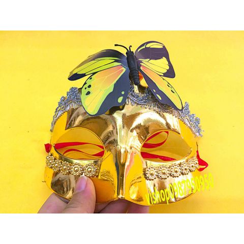 Mặt Nạ Bướm Nửa Mặt Hóa Trang Halloween - Đạo Cụ Cosplay Ngọt Ngào, Chất Liệu An Toàn Cho Tiệc Tùng