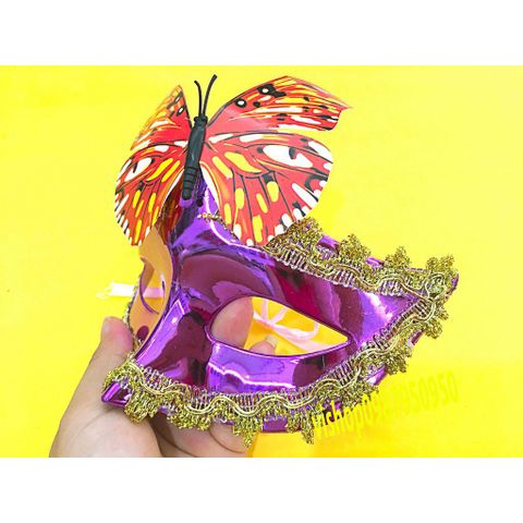 Mặt Nạ Bướm Nửa Mặt Hóa Trang Halloween - Đạo Cụ Cosplay Ngọt Ngào, Chất Liệu An Toàn Cho Tiệc Tùng