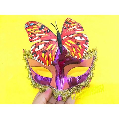 Mặt Nạ Bướm Nửa Mặt Hóa Trang Halloween - Đạo Cụ Cosplay Ngọt Ngào, Chất Liệu An Toàn Cho Tiệc Tùng