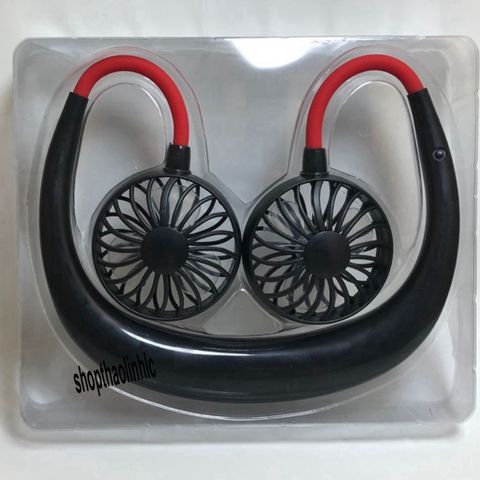 Quạt Đeo Cổ Mini Tích Điện 7 Cánh - Siêu Mát và Tiện Lợi cho Nội Trợ, Tập Gym, Hoạt Động Ngoài Trời, USB Sạc, 3 Tốc Độ Gió