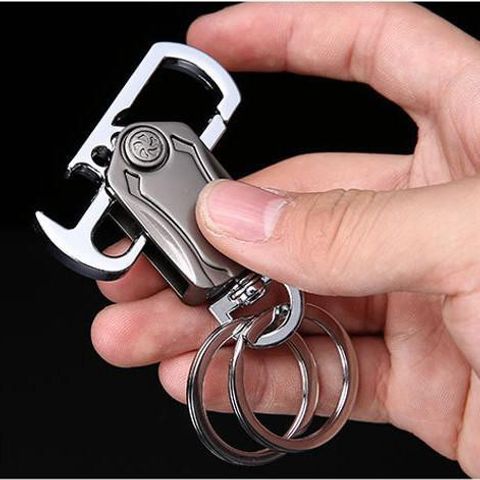 Móc Khóa Spinner Inox Cao Cấp - Móc Chìa Khóa Ô Tô, Xe Máy Đa Năng, Thiết Kế Tinh Tế Mở Bia, Phụ Kiện Thời Trang Nam