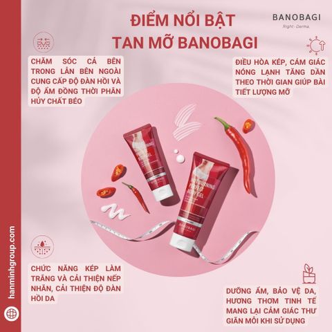 Kem Banobagi Hot Burning Perfect Body Gel - Gel Massage Giảm Mỡ Bụng Hiệu Quả, Làm Săn Chắc Cơ Thể, Hỗ Trợ Làm Đẹp Tự Nhiên