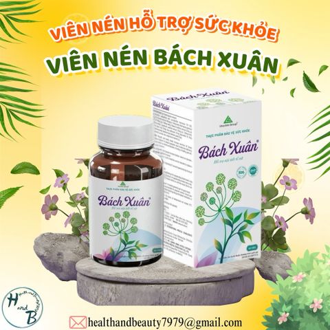 Viên Uống Bách Xuân – Cân Bằng Nội Tiết Cho Phụ Nữ, Hỗ Trợ Làm Đẹp Da và Giảm Triệu Chứng Tiền Mãn Kinh, Thực Phẩm Bảo Vệ Sức Khỏe