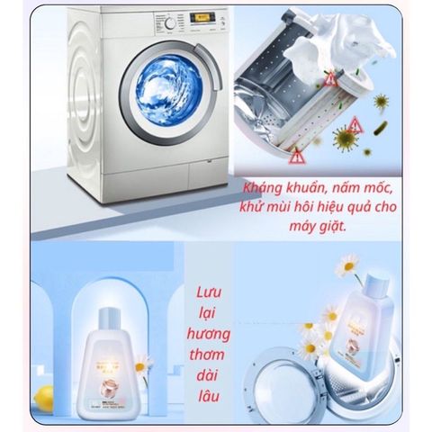 Nước Tẩy Vệ Sinh Lồng Máy Giặt 260ml - Loại Bỏ 99.9% Nấm Mốc Và Vết Bẩn, Dễ Dùng Cho Máy Giặt Cửa Trên Cửa Dưới