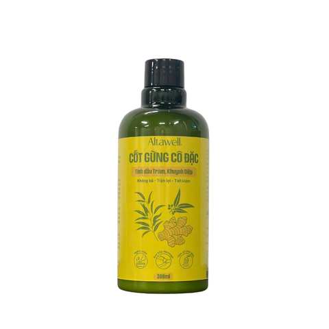 Cốt Gừng Cô Đặc Altawell 300ml - Ngâm Chân, Pha Tắm, Massage - Tinh Dầu Tràm Gió & Khuynh Diệp, Hỗ Trợ Làm Ấm Cơ Thể