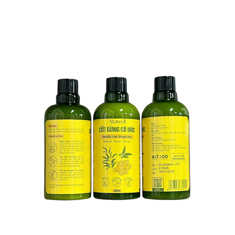 Cốt Gừng Cô Đặc Altawell 300ml - Ngâm Chân, Pha Tắm, Massage - Tinh Dầu Tràm Gió & Khuynh Diệp, Hỗ Trợ Làm Ấm Cơ Thể