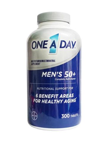 Vitamin Tổng Hợp One A Day Men’s 50+ 300 Viên - Bổ Sung Vitamin, Khoáng Chất Chất Lượng Cao Cho Nam Giới Trên 50 Tuổi