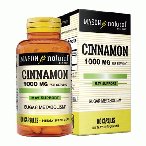 Viên uống quế Mason Natural Cinnamon 1000mg - Hỗ trợ tiểu đường, tăng cường sức khỏe tự nhiên, sản phẩm chính hãng từ Mỹ