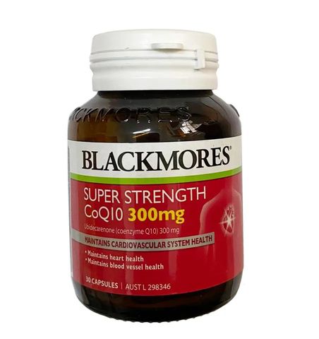 Viên Uống Hỗ Trợ Tim Mạch Blackmores CoQ10 Super Strength 300mg - Bổ Sung Năng Lượng và Sức Khỏe Tim Mạch - Hộp 30 Viên Chính Hãng Úc